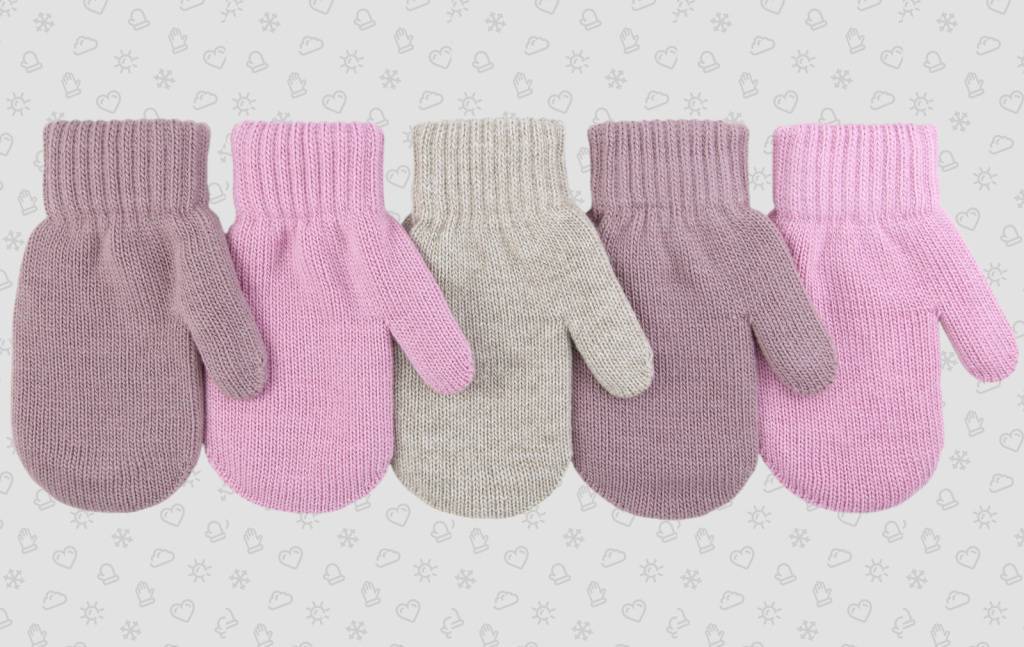 Варежки двойные