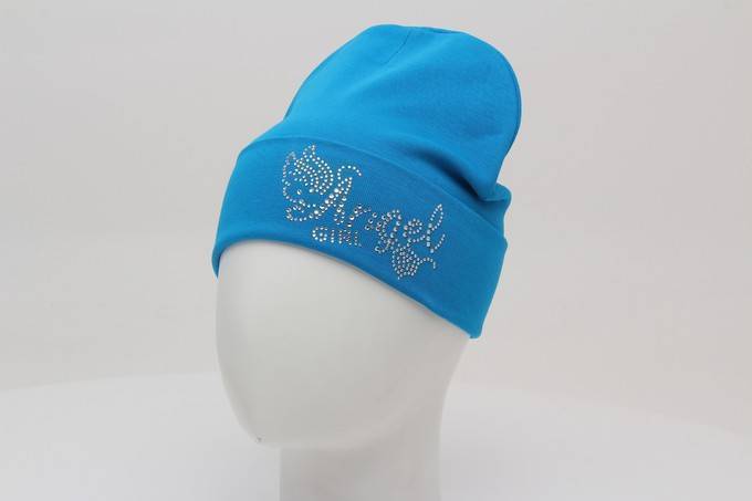 Шапка с отворотом трикотажная