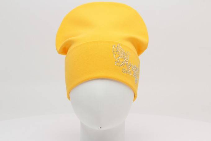 Шапка с отворотом трикотажная