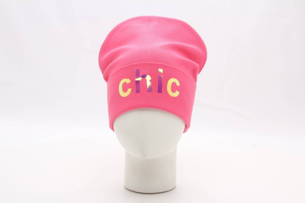 Шапка с отворотом трикотажная